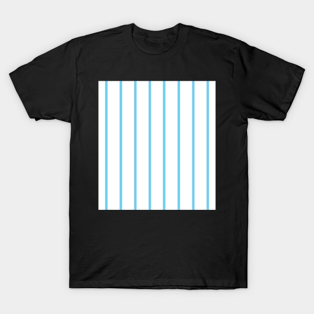 Narrow turquoise and white stripes T-Shirt by bettyretro